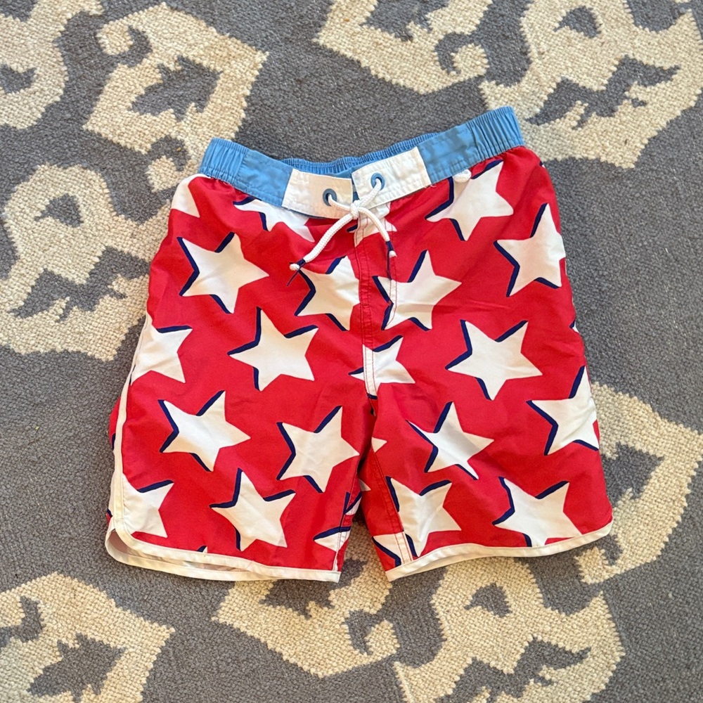 Mini Boden Red Star Kids Shorts